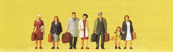 Pedestrians -- Walking Travellers 1, N, Preiser Kg 79188
