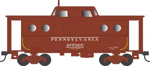 PRR Class N5C Steel Cabin Car (Caboose) - Ready to Run -- Pennsylvania Railroad 477965 , HO, Bowser Manufacturing Co. 43383