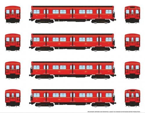 Toronto G-Class Subway A-B-B-A Set - Sound and DCC -- Toronto Transit Commission 5016, 5217, , HO, Rapido Trains Inc 206501