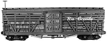 30′ Stock Car - Kit -- Denver & Rio Grande Western, HOn3, Rail Line 132