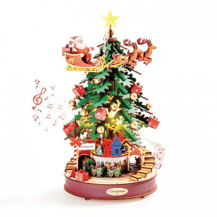 Christmas Melody Tree Music Dreamer - Kit -- 3D Puzzle, All Scales, Robotime AMS01