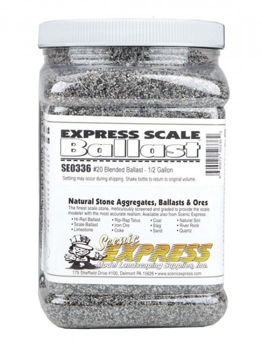 Natural Stone Ballast 20 -- Blended - 1/2 Gallon 1.89L, O, Scenic Express SE0336