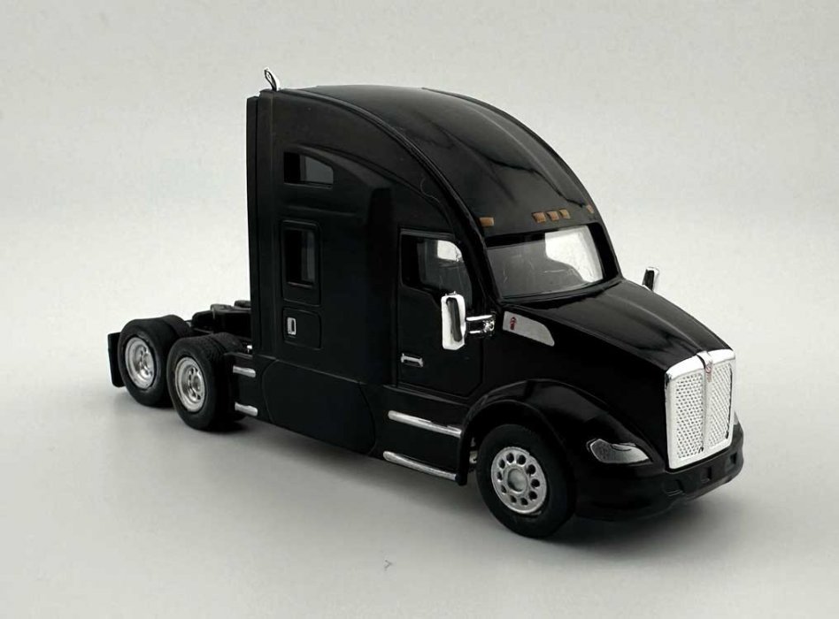 Kenworth T-680 Sleeper-Cab Semi Tractor - Assembled -- Black, HO, HO Logistics Replicas 68009