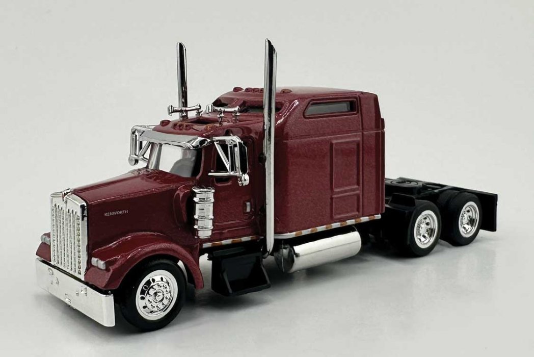 Kenworth W900 Sleeper Cab Tractor Only - Assembled -- Maroon, HO, HO Logistics Replicas W90001