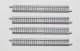Straight Track with Concrete Ties S140 - Fine Track -- 5-1/2′ 140mm pkg(4), N, TomyTec Co LTD 10111