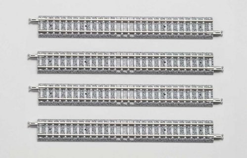 Straight Track with Concrete Ties S140 - Fine Track -- 5-1/2′ 140mm pkg(4), N, TomyTec Co LTD 10111