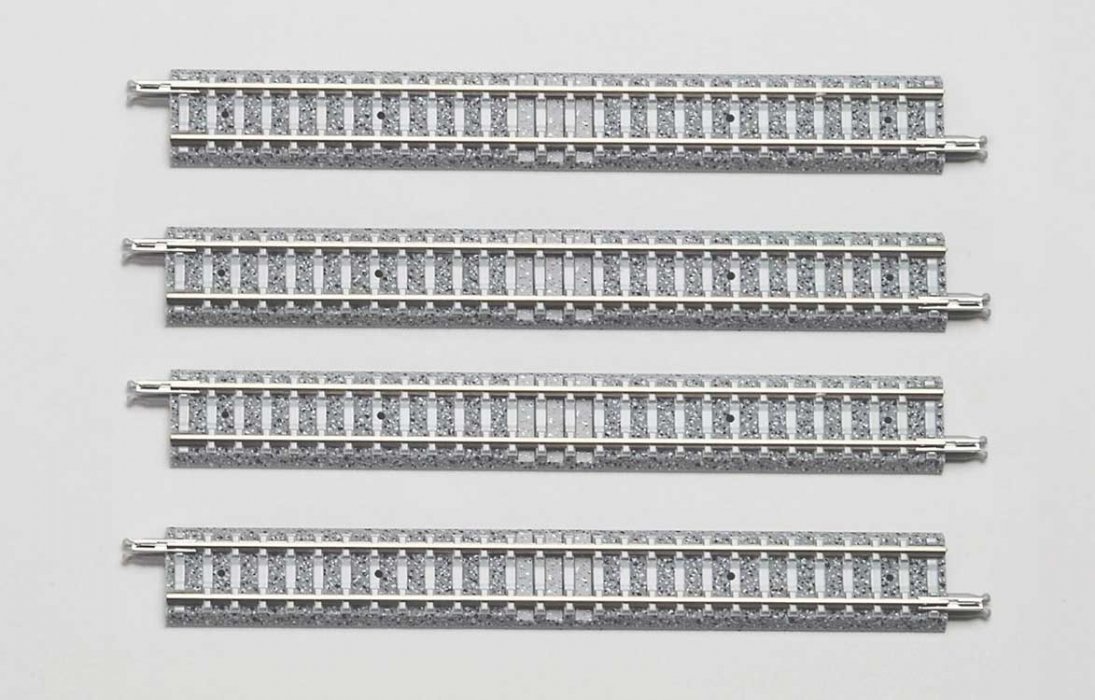 Straight Track with Concrete Ties S140 - Fine Track -- 5-1/2′ 140mm pkg(4), N, TomyTec Co LTD 10111
