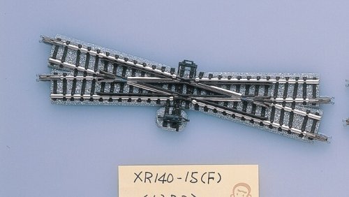 15 Degree Crossing XR140-15 - Fine Track -- Right Hand 5-1/2′ 140mm Straight Length, N, TomyTec Co LTD 1322