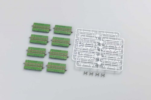 Green Grass-Embedded Street Track S70-WP(G) - Fine Track -- Includes Guardrails pkg(8), N, TomyTec Co LTD 17899