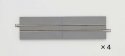 Street Track Straight S140-WT - Fine Track -- 5-1/2′ 140mm pkg(4), N, TomyTec Co LTD 17936