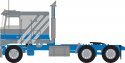 1970s Kenworth K100 Salem Tractor w/VIT Flat-Top Sleeper Cab - Assembled -- Gray, Blue, N, Trainworx Inc 41057