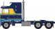 1970s Kenworth K100 Potomac Tractor w/Aerodyne Sleeper Cab - Assembled -- Blue, Yellow, N, Trainworx Inc 41066