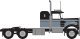 1970s Kenworth W900 Seminole Tractor w/36′ Sleeper Cab - Assembled -- Black, Gray, N, Trainworx Inc 49031