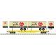 50` Piggyback Flatcar w/Two 24` Trailers - Ready to Run -- Texas Transportation Co. 103 (Pearl Traile, N, Trainman 50006511