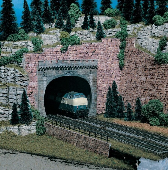 Tunnel Portal -- Double, HO, Vollmer Gmbh 42502