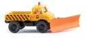1963 Unimog U 406 with Plow - Assembled -- Swiss Postal Service (yellow, black, German Lettering), HO, Wiking 37110