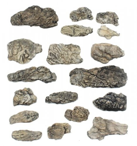 Surface Rocks - Ready Rocks -- 18 Pieces, All Scales, Woodland Scenics 1140