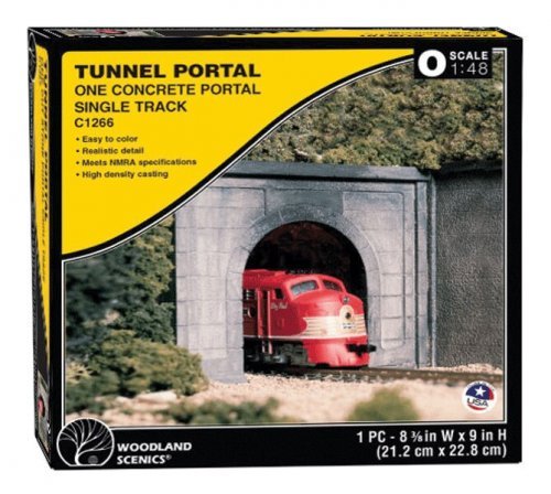 Concrete Tunnel Portal -- 8-3/8 x 9′ 21.2 x 22.8cm, O, Woodland Scenics 1266