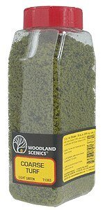 Coarse Turf Shaker - 32oz 907g -- Light Green, All Scales, Woodland Scenics 1363