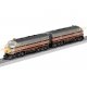 EMD F3 A-A Set - 3-Rail - Legacy Sound & Control -- Delaware, Lackawanna & Western 621A, 622A (gray, maroon, yellow), O, Lionel 