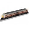 EMD F3 A-A Set - 3-Rail - Legacy Sound & Control -- Delaware, Lackawanna & Western 621A, 622A (gray, maroon, yellow), O, Lionel 
