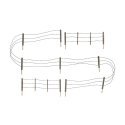 Barbed Wire Fence - Kit with Gates, Hinges & Planter Pins -- Total Scale Length: 192′ 58.5m, N, Woodland Scenics 2990