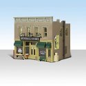 Luebner′s General Store - Built & Ready(R) Landmark Structures(R) -- Assembled - 2-7/16 x 2 x 2-1, N, Woodland Scenics 4925