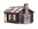Built-&-Ready(R) Landmark Structures - Assembled - Lighted -- Cozy Cabin, N, Woodland Scenics 4961