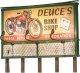 Lighted Billboard - Just Plug(R) -- Deuce′s Parts and Repair, HO, Woodland Scenics 5792