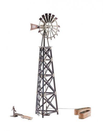 Old Windmill - Built-&-Ready Landmark Structures(R) -- Weathered, O, Woodland Scenics 5867
