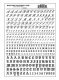 Dry Transfer Alphabet & Numbers - Script/Old English -- Black, All Scales, Woodland Scenics 755