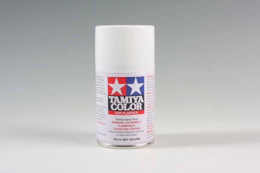 Spray Lacquer for Plastics 3.4oz 100ml Can -- TS-101 Base White, All Scales, Tamiya Paints 85101