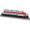 EMD SD38 - 3-Rail - Legacy Sound & Control -- McCloud River 36 (silver, red), O, Lionel 2633371