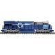 GE U30C - 2-Rail - Sound and DCC - ProtoSound 3.0 - Premier -- Guilford 640 (Ex-Detroit Edison, blue, silver), O, Atlas O 301385