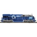 GE U30C - 2-Rail - Sound and DCC - ProtoSound 3.0 - Premier -- Guilford 640 (Ex-Detroit Edison, blue, silver), O, Atlas O 301385