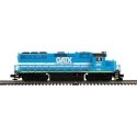 EMD GP40 - 3-Rail - Proto-Sound 3.0 - Premier -- GATX Leasing GCSX 3717 (blue, white, black), O, Atlas O 30138573