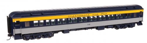 85′ Pullman-Built Heavyweight Paired-Window Coach - Ready to Run -- Chesapeake & Ohio (Tri-Color) , HO, WalthersProto 17603