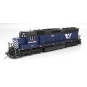 EMD SD45 - Sound and DCC - Paragon4(TM) -- Montana Rail Link 369 (blue, black, white, red, W Logo), HO, Broadway Limited Imports