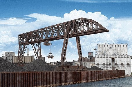 Bridge Crane -- Kit - 10-1/4 x 9′ 26 x 22.9cm Variable Length, HO, Walthers Cornerstone 2906