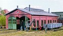 2-Stall Enginehouse -- Kit - 12-3/4 x 7 x 5-1/4′ 31.8 x 17.5 x 13.1cm - Holds Locos To 11-5, HO, Walthers Cornerstone 3007