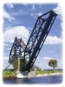 Operating Single-Track Railroad Bascule Bridge -- Kit - 33-1/2 x 3 x 11′ 83.7 x 7.5 x 27.5c, HO, Walthers Cornerstone 3070