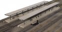 Butterfly Style Station Platform Shelter -- Kit - pkg(4) Each Section: 11 x 2-1/8 x 2-1/4′ , HO, Walthers Cornerstone 3175
