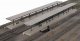 Butterfly Style Station Platform Shelter -- Kit - pkg(4) Each Section: 11 x 2-1/8 x 2-1/4′ , HO, Walthers Cornerstone 3175