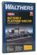 Butterfly Style Station Platform Shelter -- Kit - pkg(4) Each Section: 11 x 2-1/8 x 2-1/4′ , HO, Walthers Cornerstone 3175