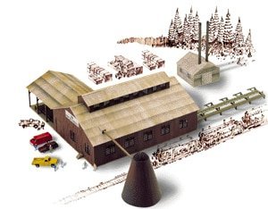 Mountain Lumber Company Sawmill -- Kit, N, Walthers Cornerstone 3236
