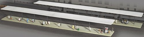 Butterfly-Style Station Platform Shelter -- Kit pkg(8), N, Walthers Cornerstone 3258