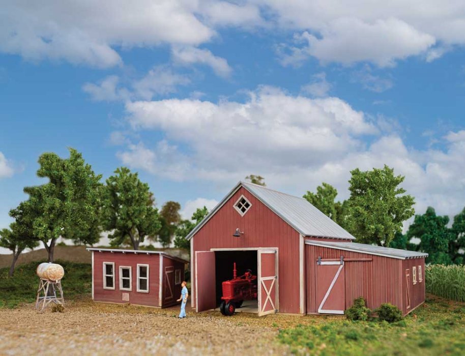 Chicken Coop and Sheds -- Kit, HO, Walthers Cornerstone 3346