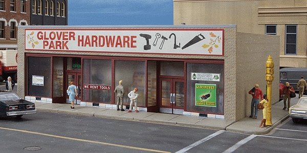 Glover Park Hardware -- Kit - 7-1/8 x 5-1/2 x 2-7/8′ 18 x 13.9 x 7.3cm, HO, Walthers Cornerstone 3465