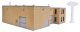 Wayne Bros. Ford Dealership -- Kit - 8-7/8 x 12-1/8 x 3-7/8′ 22.5 x 30 x 9.8cm, HO, Walthers Cornerstone 3483