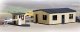 Office & Guard Shack -- Kit - Office: 4-1/8 x 3 x 1-1/2′ 10.5 x 7.6 x 3.8cm, HO, Walthers Cornerstone 3517